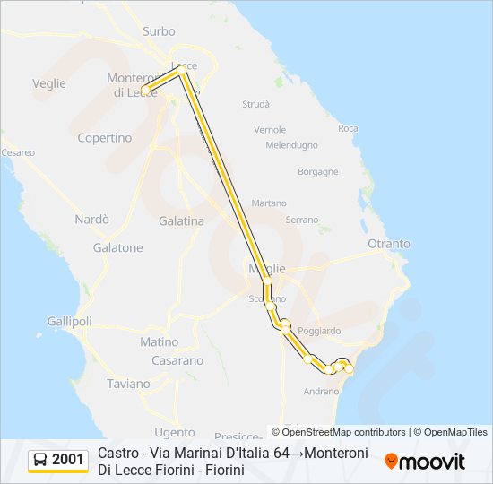 2001 bus Line Map