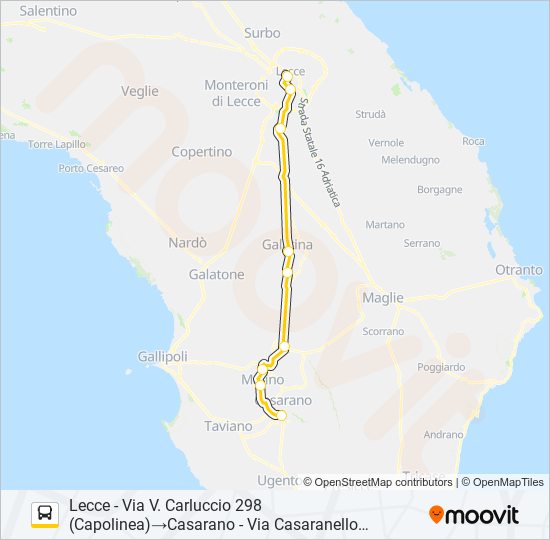 0014C - F bus Line Map