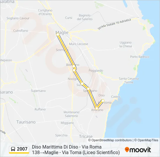 2007 Bus Line Map