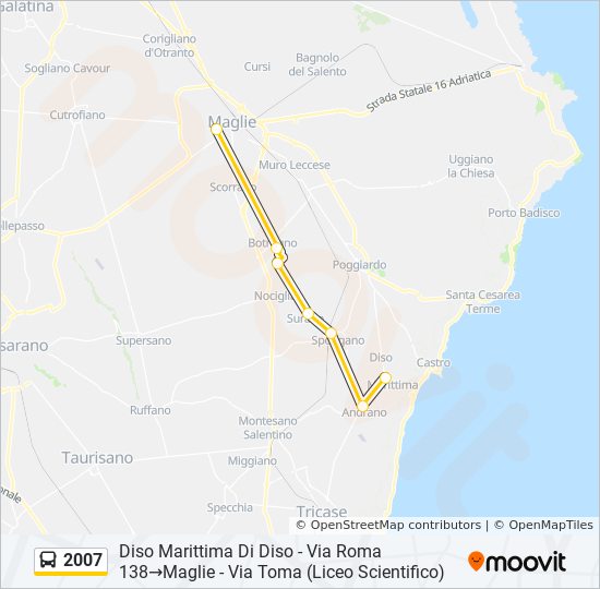 2007 bus Line Map