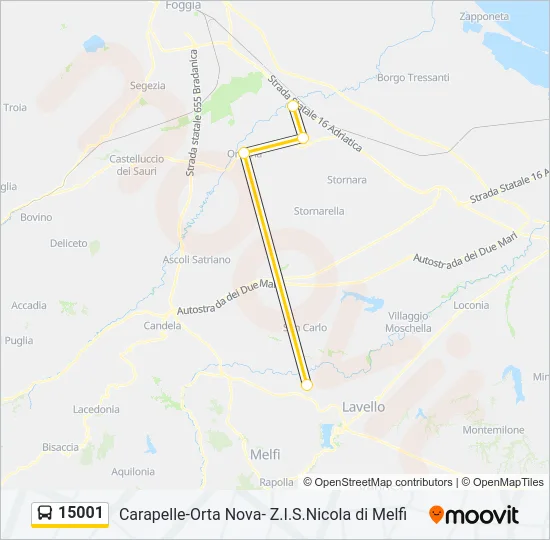 15001 Bus Line Map