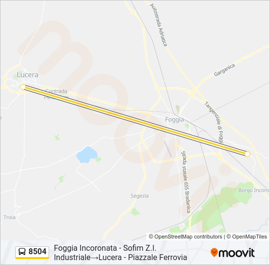 8504 Bus Line Map