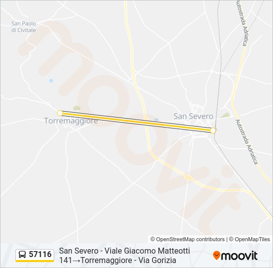 57116 Bus Line Map