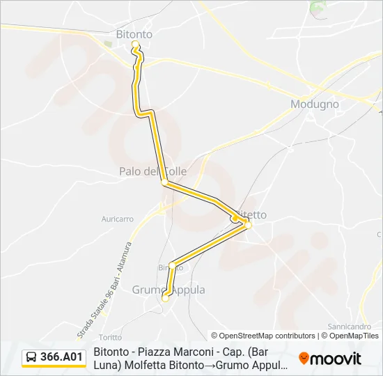 366.A01 Bus Line Map
