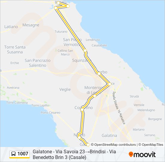 1007 bus Line Map