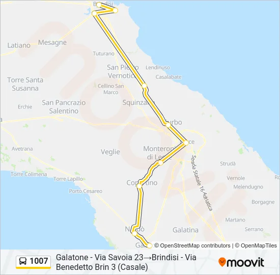 1007 Bus Line Map