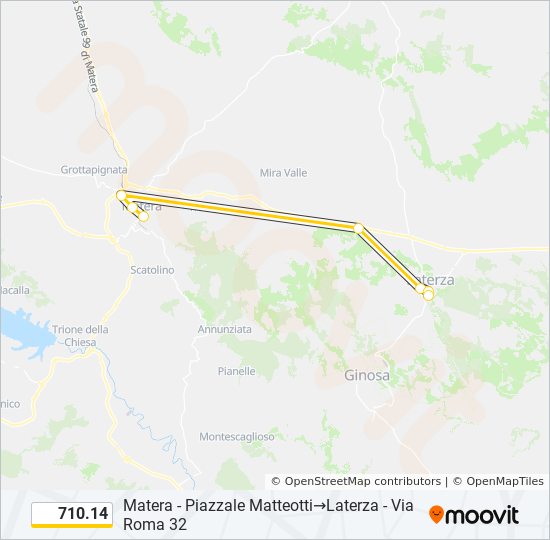 710.14 bus Line Map