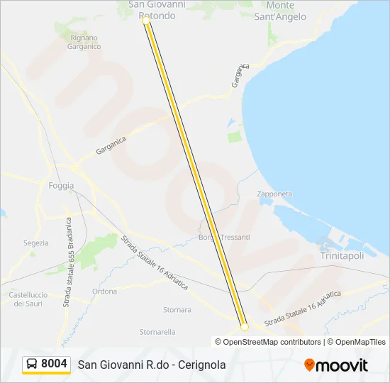 8004 Bus Line Map