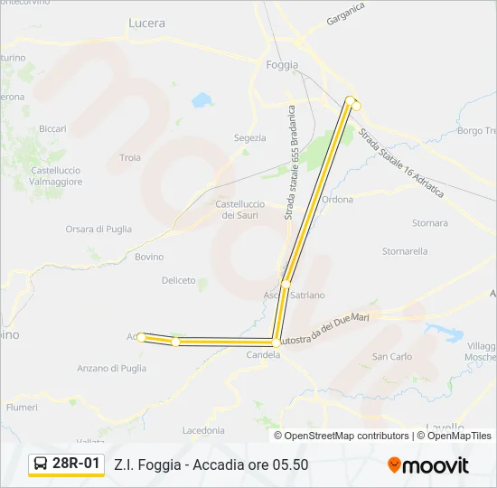 28R-01 Bus Line Map