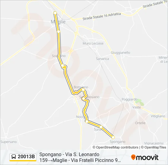 20013B Bus Line Map