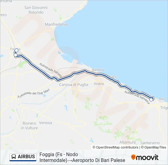 AIRBUS Bus Line Map