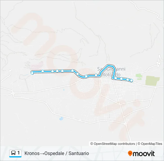1 Bus Line Map