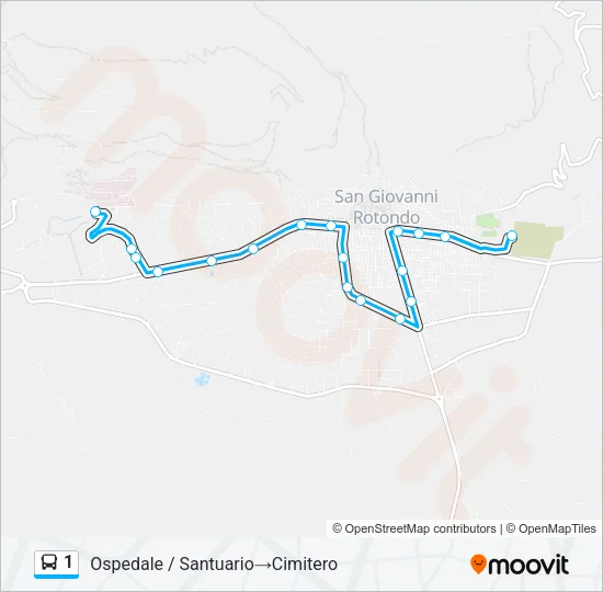 1 Bus Line Map