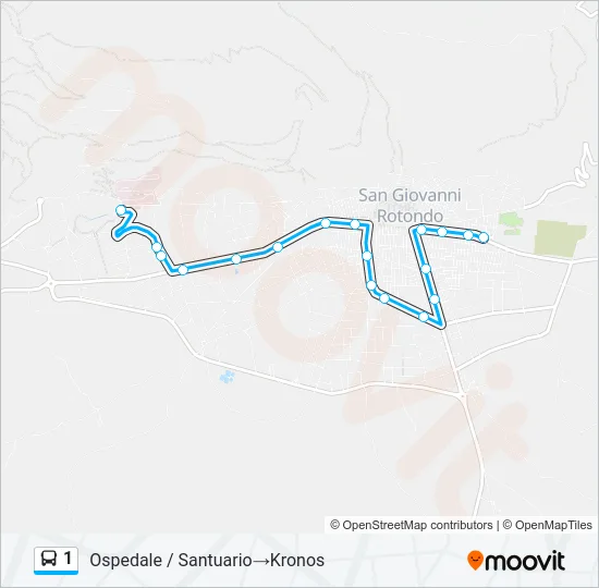 1 Bus Line Map