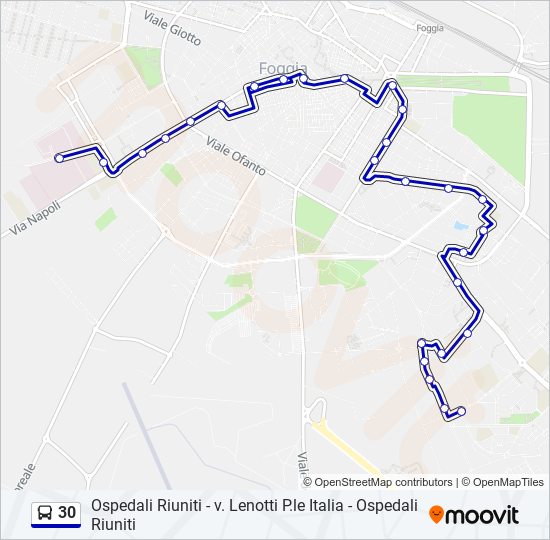 30 bus Line Map