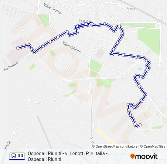 30 Bus Line Map