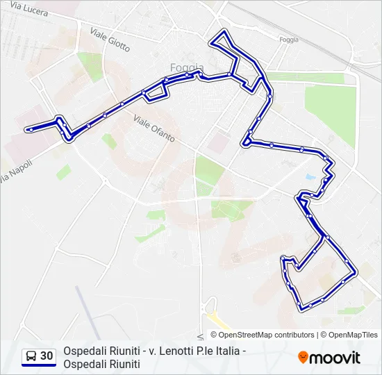 30 Bus Line Map