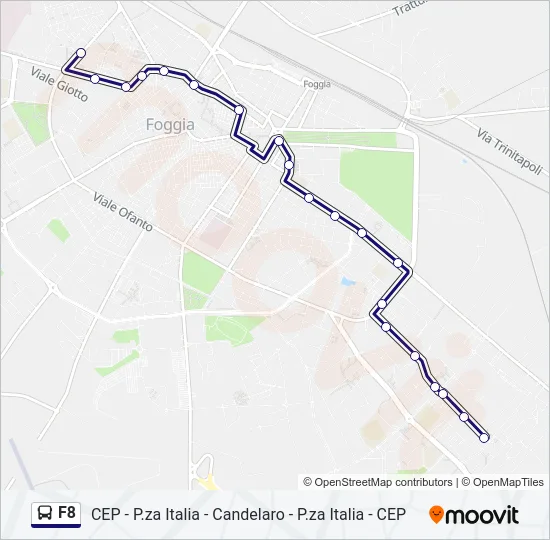 F8 Bus Line Map