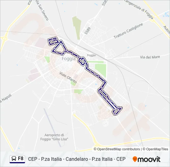 F8 Bus Line Map