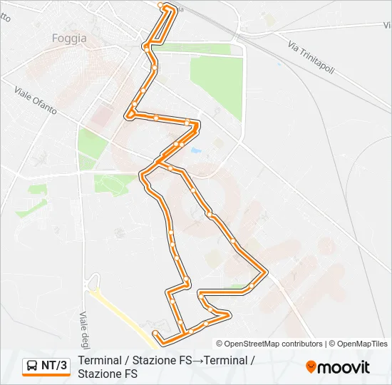 NT/3 Bus Line Map