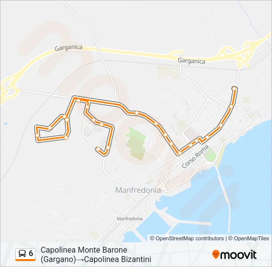 6 Bus Line Map