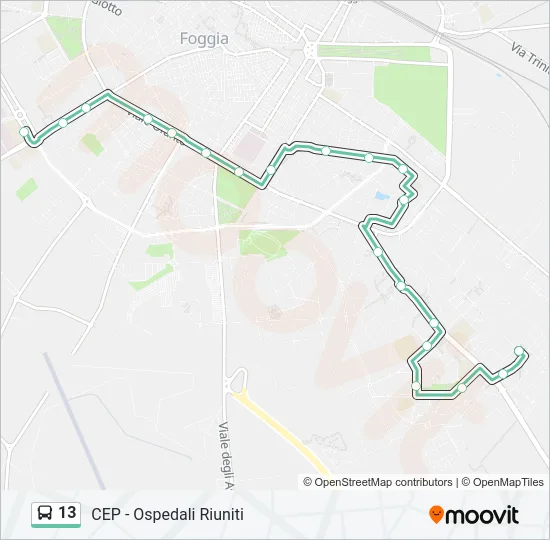 13 Bus Line Map