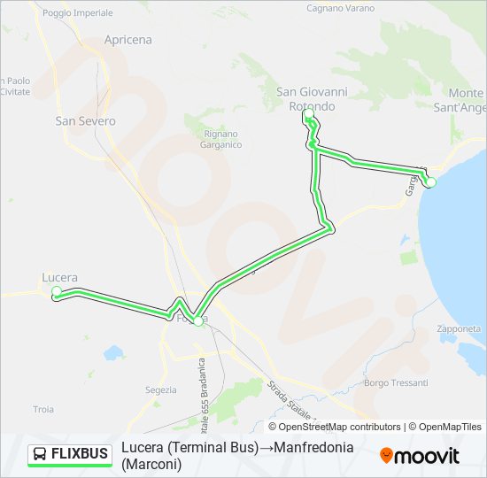 FLIXBUS bus Line Map