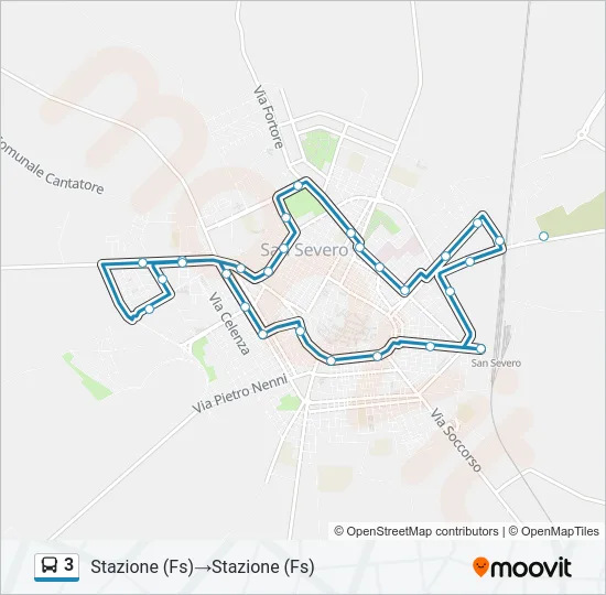 3 Bus Line Map