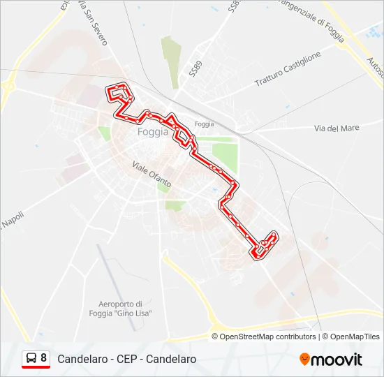8 Bus Line Map