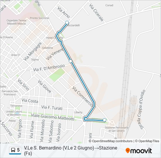 5 bus Line Map