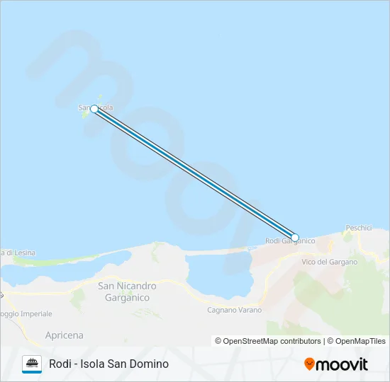 TREMITI JET Ferry Line Map