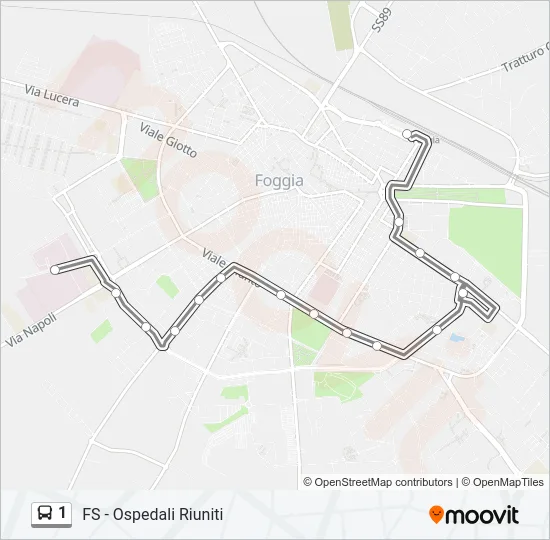 1 Bus Line Map