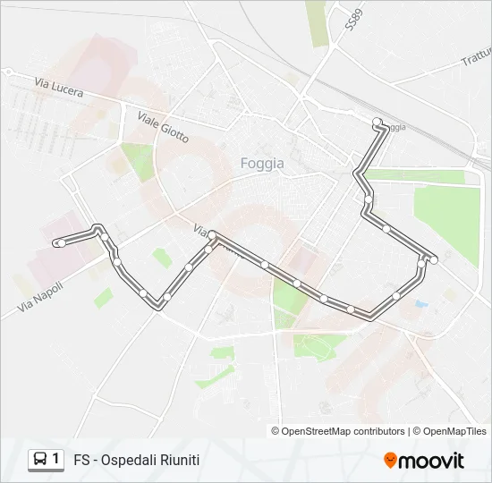 1 Bus Line Map