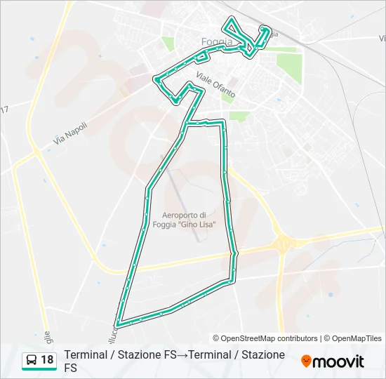 18 Bus Line Map