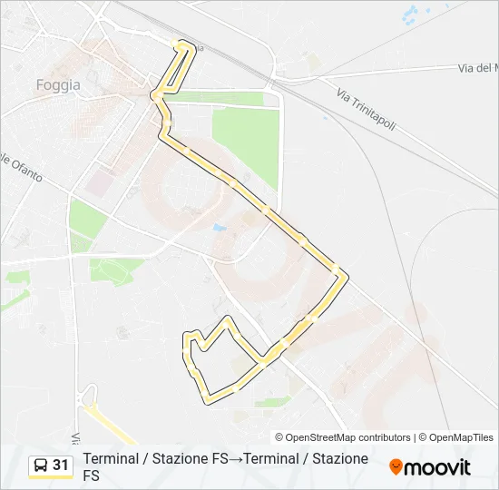 31 Bus Line Map