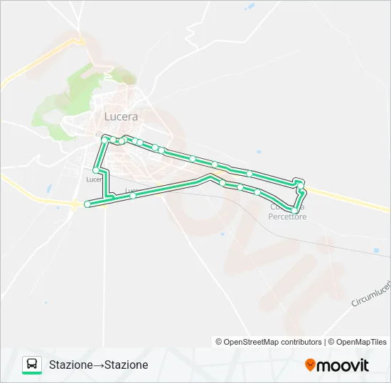 PERCETTORE Bus Line Map