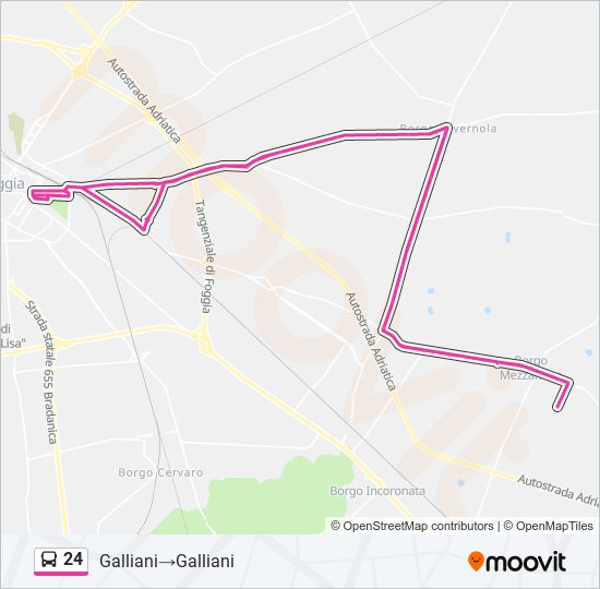 24 bus Line Map