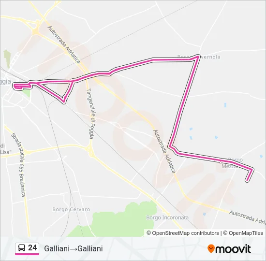 24 Bus Line Map