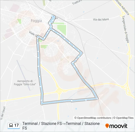 17 Bus Line Map