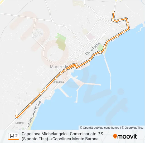 2 Bus Line Map