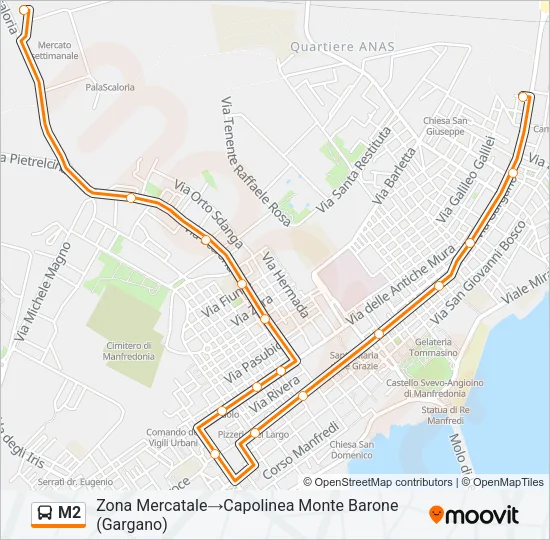 M2 Bus Line Map