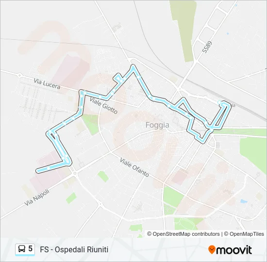 5 Bus Line Map