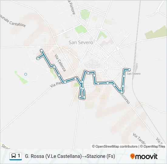 1 Bus Line Map