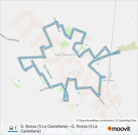 1 Bus Line Map