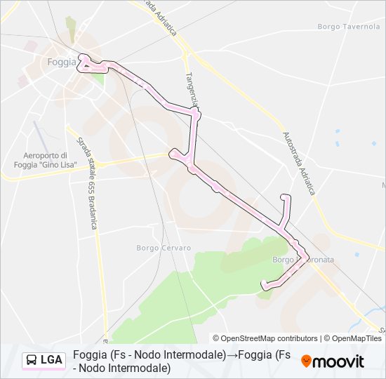 LGA bus Line Map