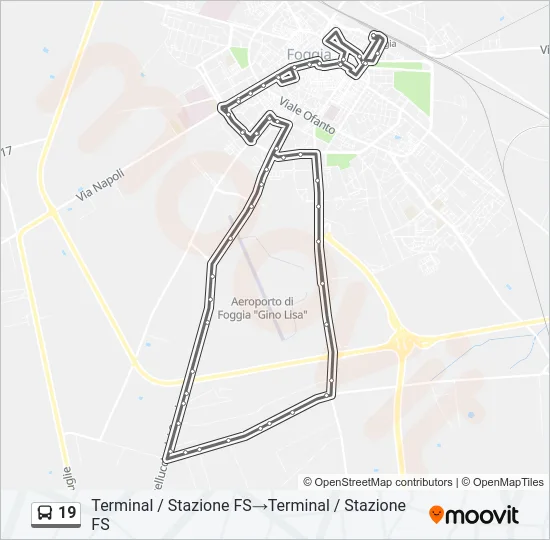 19 Bus Line Map