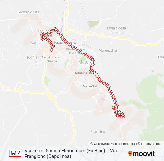 2 Bus Line Map