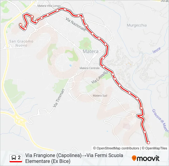 2 Bus Line Map