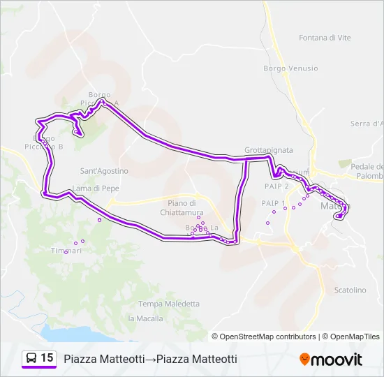 15 Bus Line Map