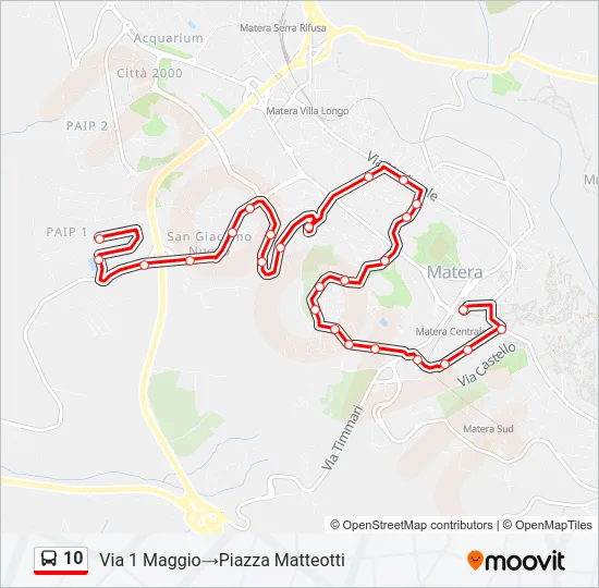 10 Bus Line Map